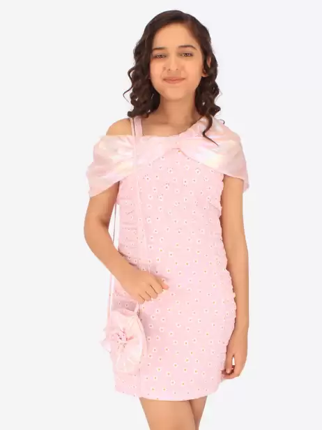 Girls Printed Georgette Dress - image 4