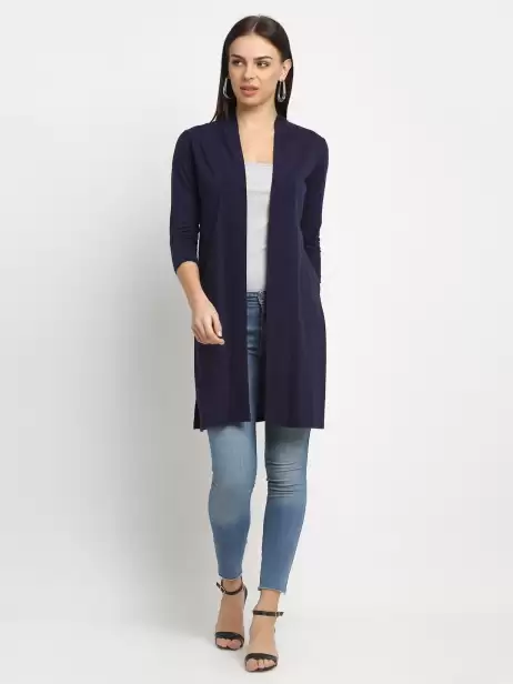 Women Cotton Longline Shrug - image 4