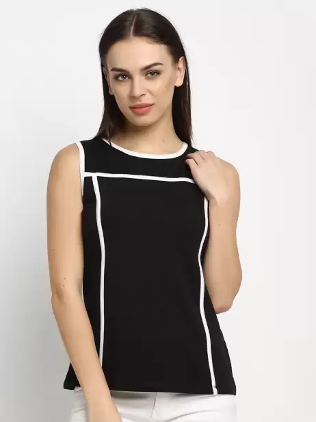 Sleeveless Pure Cotton T-shirt - image 4