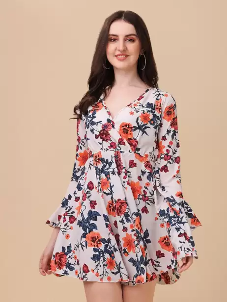 Printed Wrap Dress - image 4