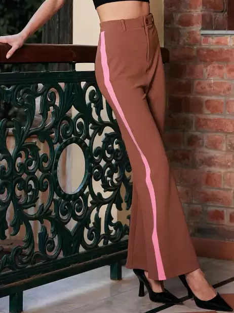 Women Slim Fit High-Rise Trousers - image 4