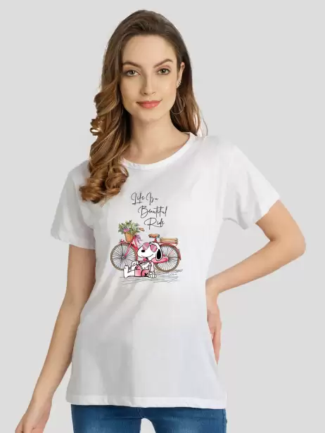 Snoopy Printed Cotton T-shirt - image 4