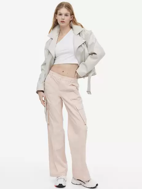 Women Canvas Cargo Trousers - image 4