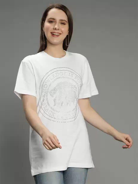 Embellished Cotton T-shirt - image 4