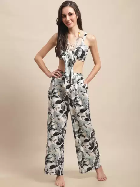 Women Floral Printed Beachwear Set - image 4
