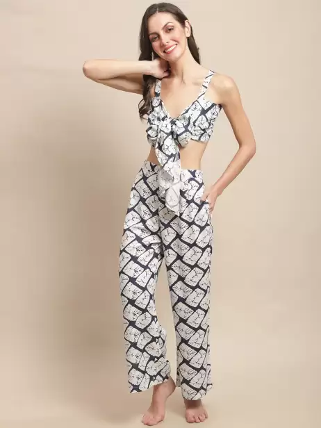 Women Abstract Printed Beachwear Set - image 4