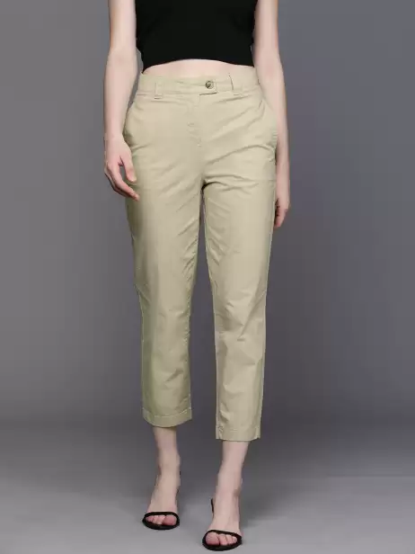 Women Chinos Cropped Trousers - image 4