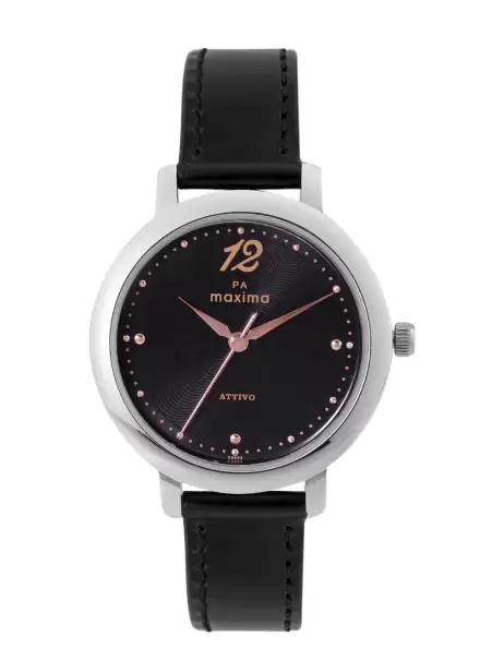 Women Brass Dial & Leather Straps Watch - image 4