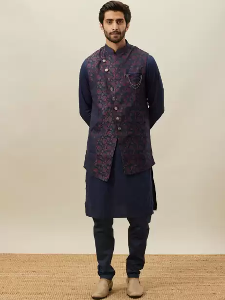 Men Printed Kurta with Pyjamas - image 4