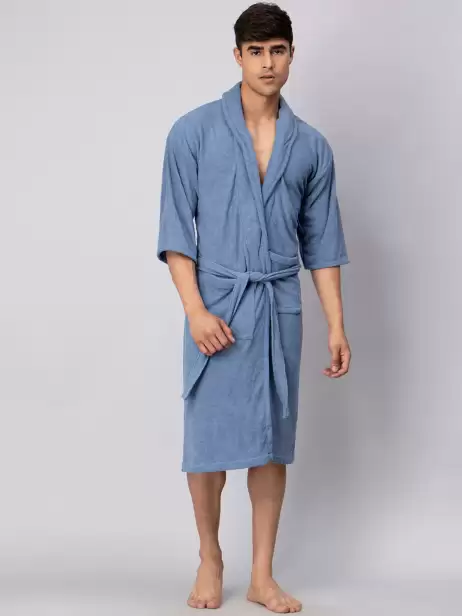 Men Skin-Friendly Bath Robe - image 4