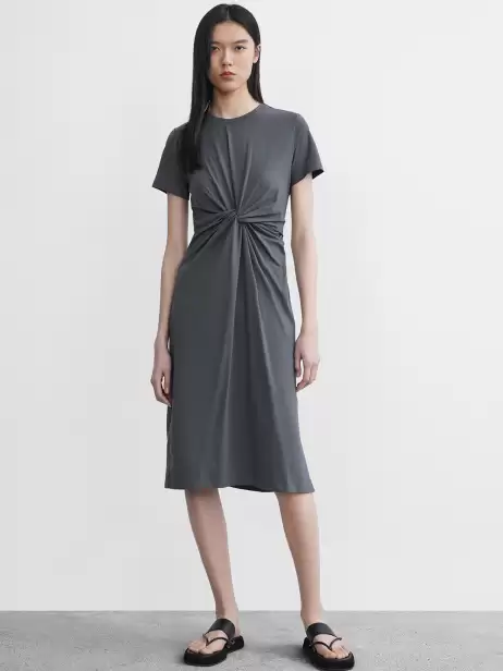 Cotton Knitted Twisted Dress - image 4