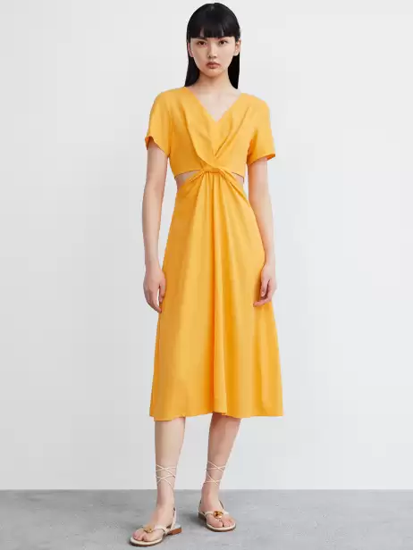 Cut-Out A-Line Midi Dress - image 4