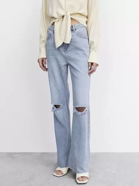 Wide Leg Ripped Jeans - image 4