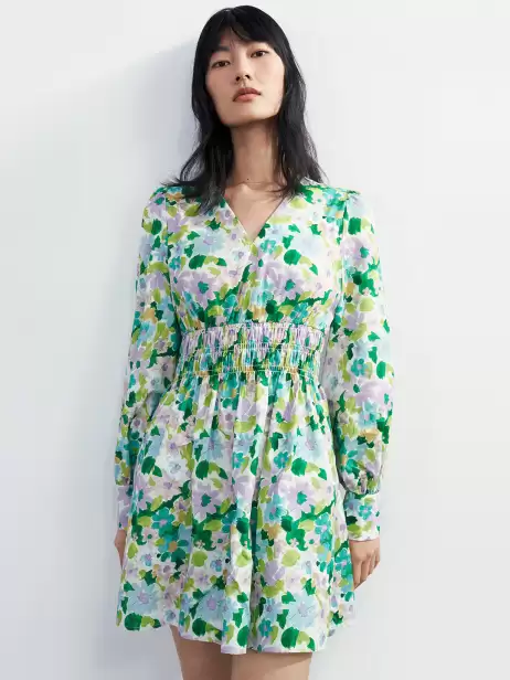Cotton Floral Print Dress - image 4