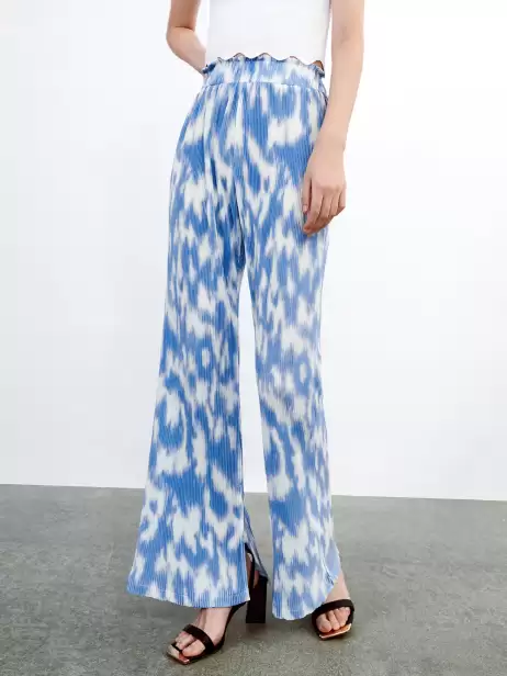 Women Flared High-Rise Trousers - image 4