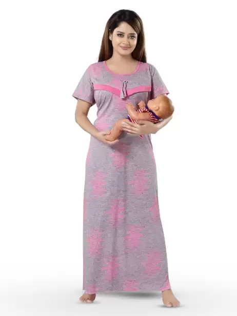 Printed Satin Nightdress - image 4