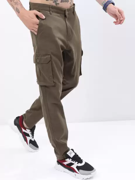 Men Mid-Rise Slim Fit Cargos - image 4