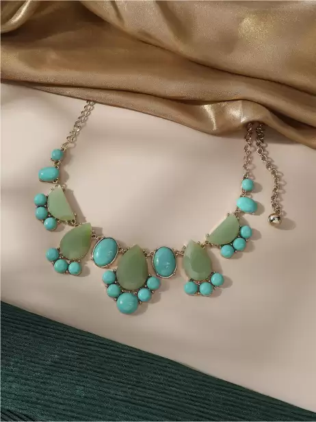 Gold-Plated Statement Necklace - image 4