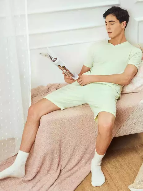 Men V-Neck Night Suit - image 4