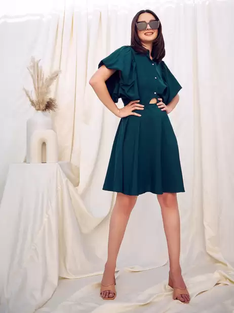 Cut-Out Fit & Flare Dress - image 4