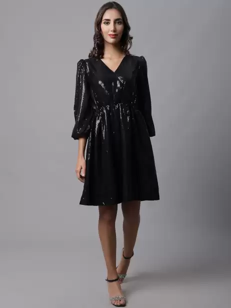Georgette Fit & Flare Dress - image 4