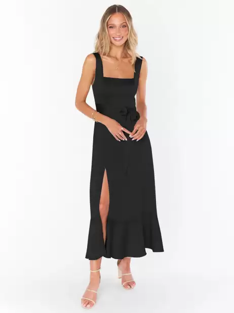 Square Neck A-Line Midi Dress - image 4