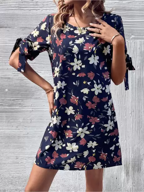 Printed A-Line Dress - image 4