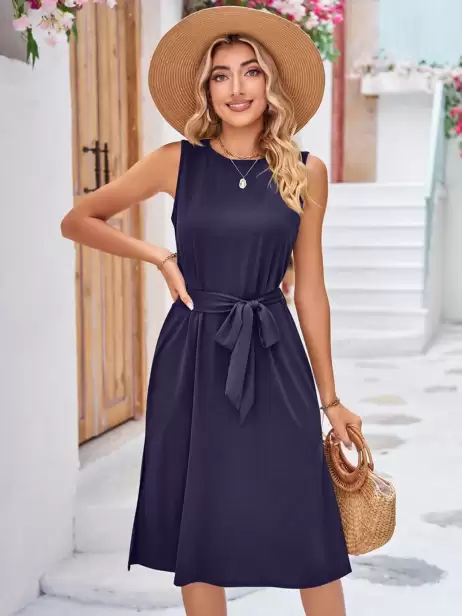 Sleeveless Fit & Flare Dress - image 4