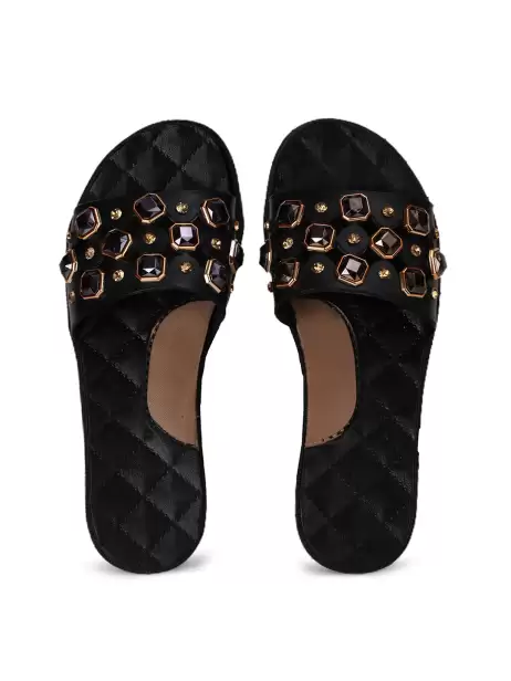 Women Embellished Sliders - image 4