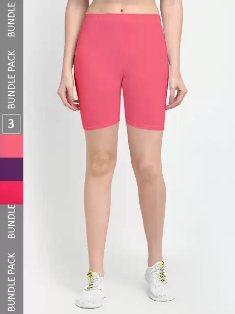 Women Pack Of 3 Sports Shorts - image 4