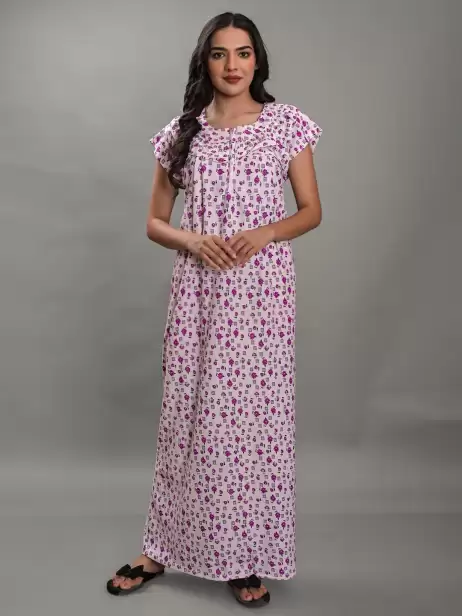 Floral Printed Maxi Nightdress - image 4