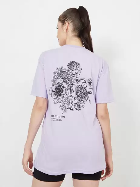 Floral Printed Cotton T-shirt - image 4