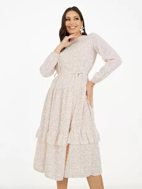 Floral Print Fit & Flare Midi Dress - image 4