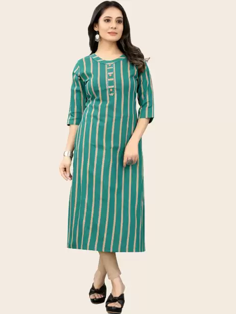 Women Striped Kurta - image 4