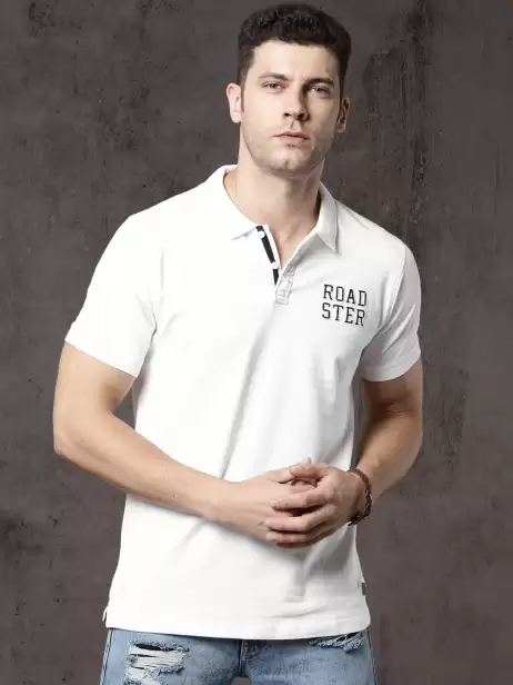 Solid Polo Collar T-shirt - image 4