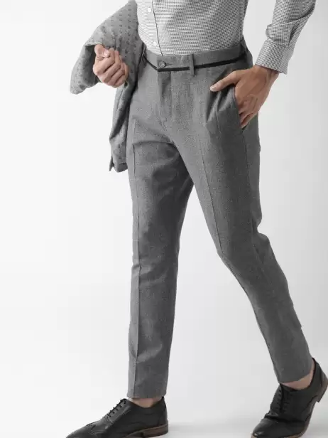 Men Slim Fit Formal Trousers - image 4