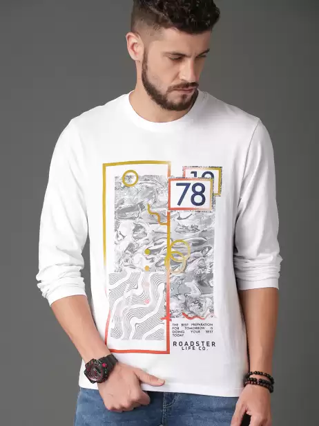 Printed Round Neck Pure Cotton T-shirt - image 4