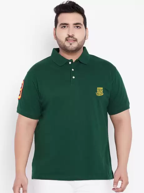 Plus Size Solid Polo Collar Pure Cotton T-shirt - image 4