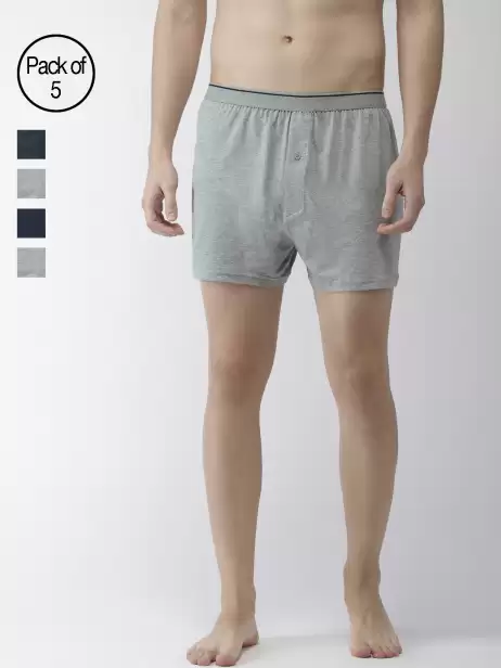 Men Pack of 5 Solid Boxers - image 4