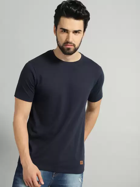 Solid Round Neck T-shirt - image 4