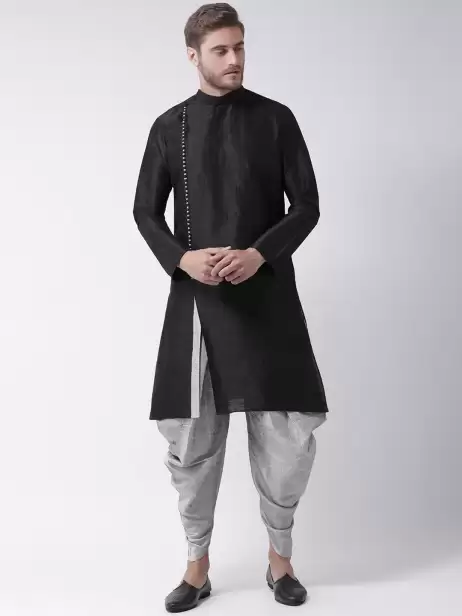 Men Solid Kurta with Patiala - image 4