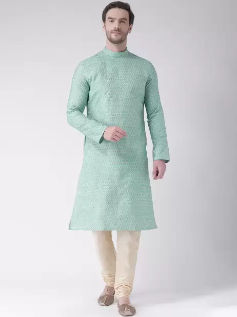 Men Woven Design Kurta - image 4