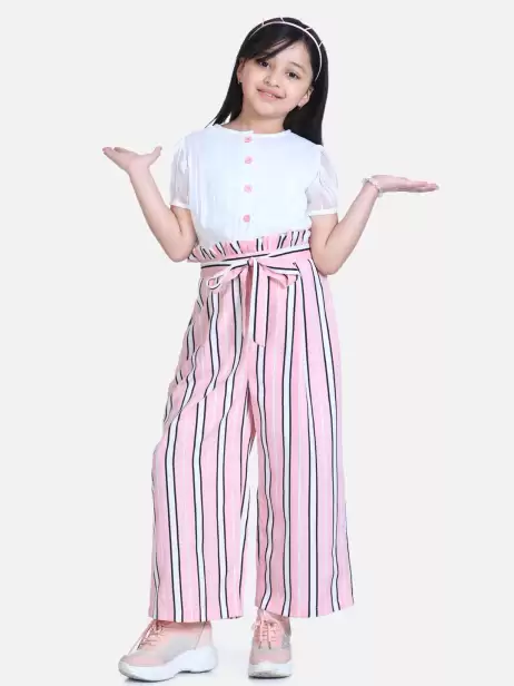 Girls Striped Basic Jumpsuit - image 4