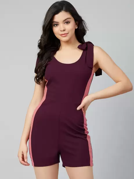 Women Colourblocked Legsuit - image 4