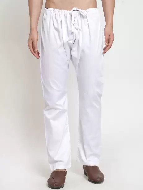 Men Solid Relaxed-Fit Cotton Pyjama - image 2