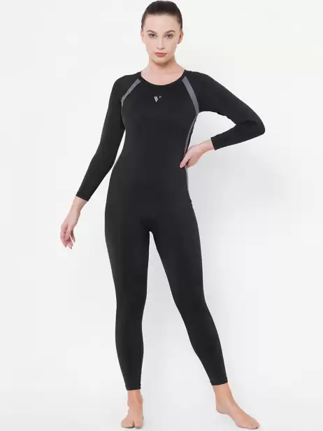 Women Solid Swimwear Bodysuit - image 5
