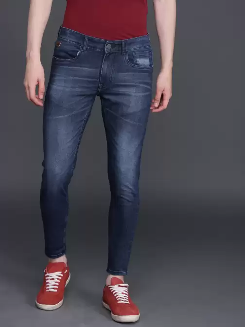 Men Tapered Fit Cropped Jeans - image 5