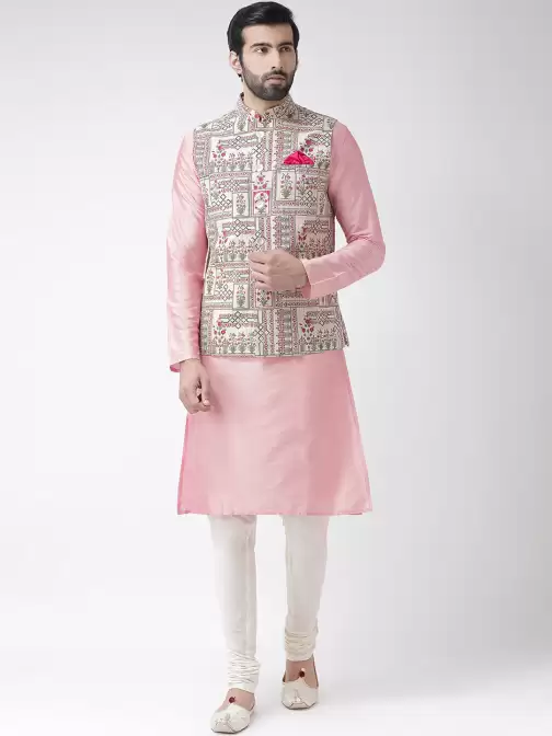 Men Printed Kurta with Churidar - image 5