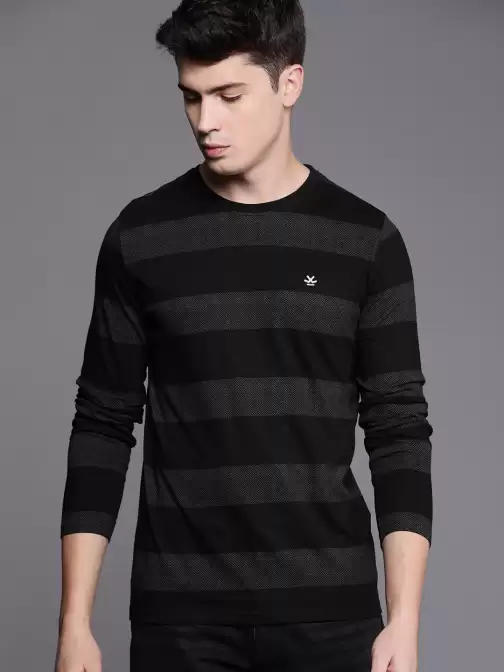 Striped Slim Fit Cotton Pure Cotton T-shirt - image 5