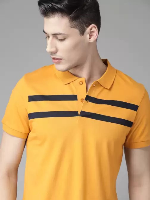 Solid Polo Collar T-shirt - image 5